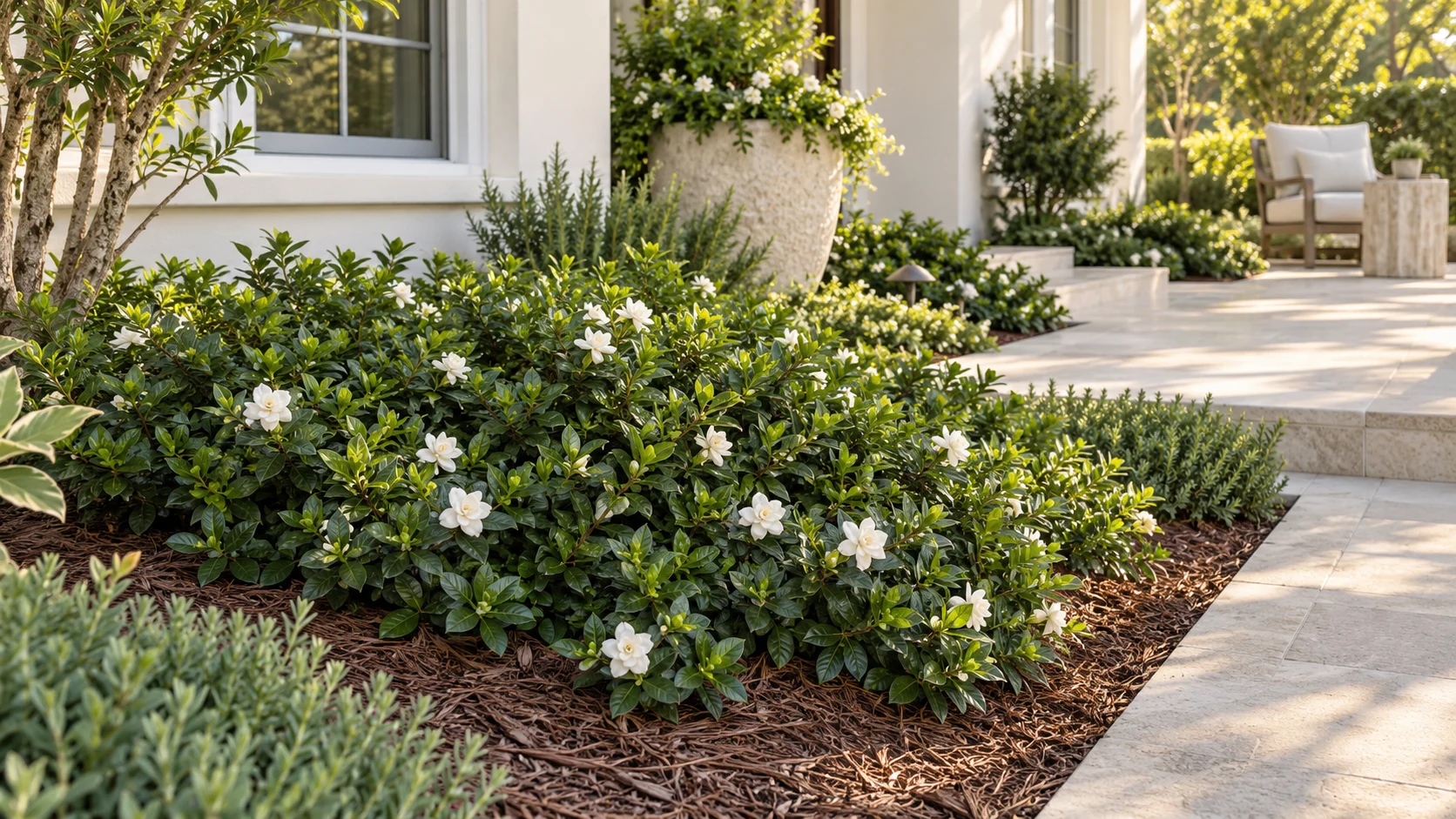 Illustrative planting concept with Radicans Gardenia