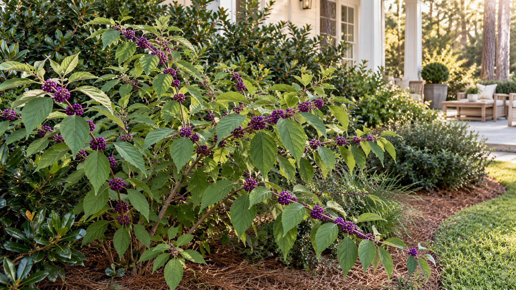 Illustrative planting concept with American Beautyberry