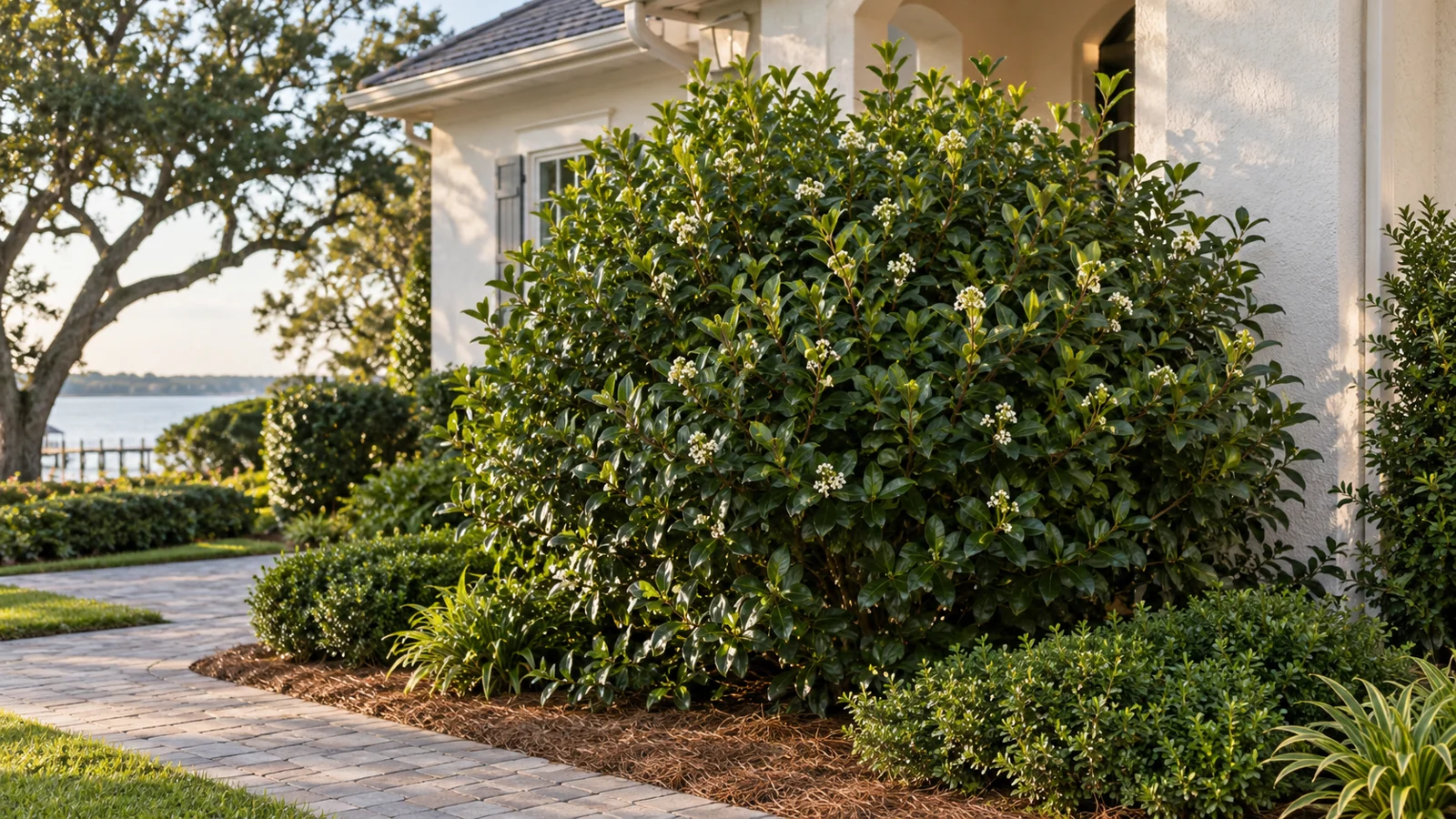 Illustrative planting concept with Sweet Viburnum