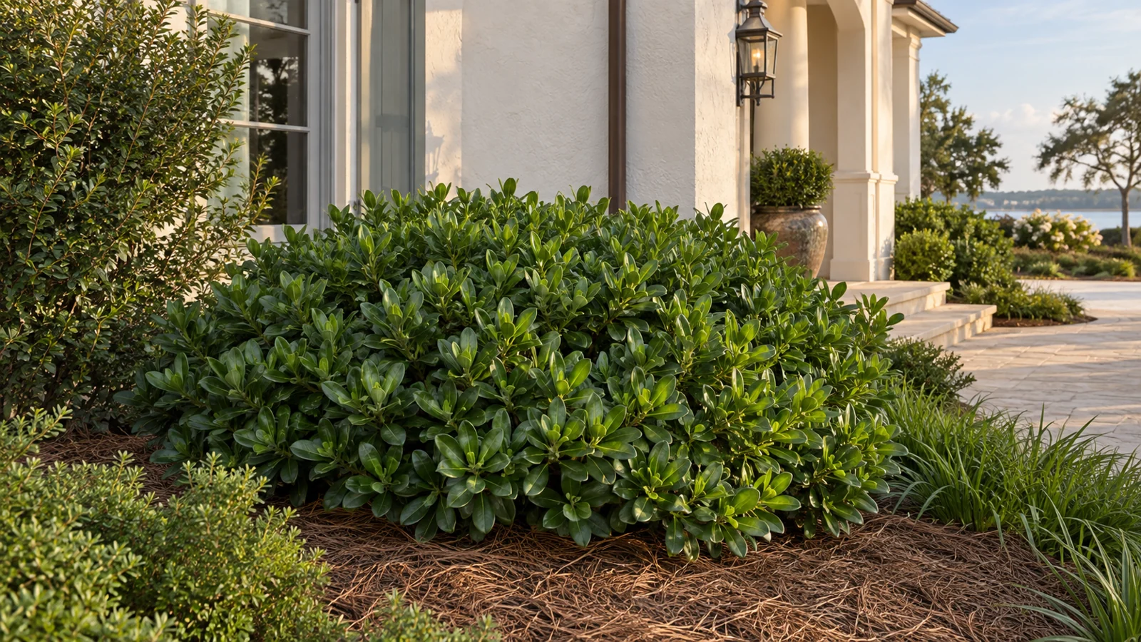 Illustrative planting concept with Wheeler’s Dwarf Pittosporum