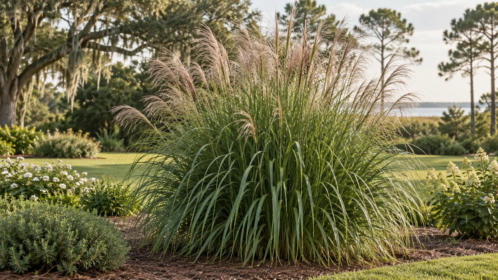 Illustrative planting concept with Miscanthus / Maiden Grass