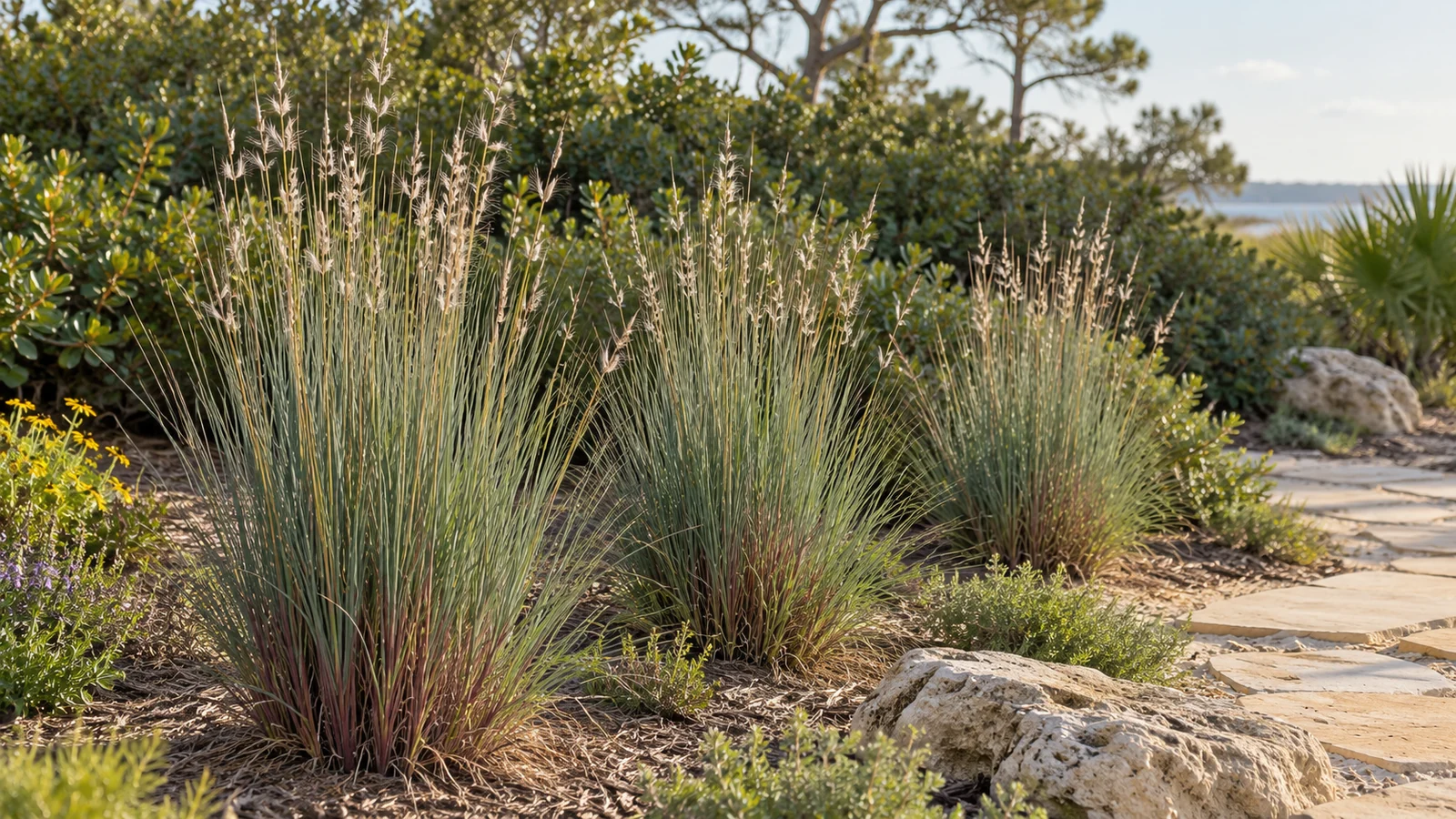 Illustrative planting concept with Little Bluestem