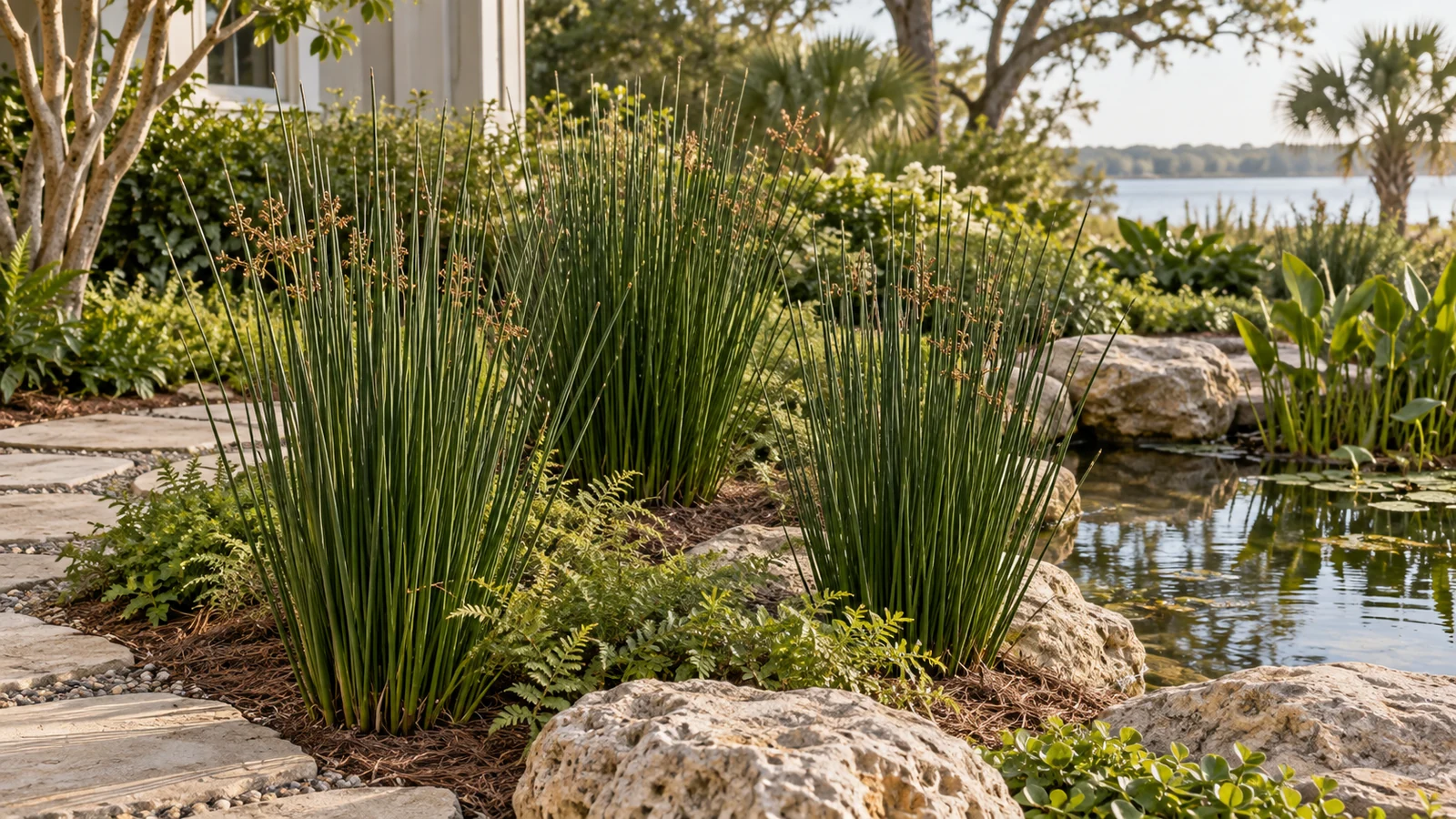 Illustrative planting concept with Soft Rush