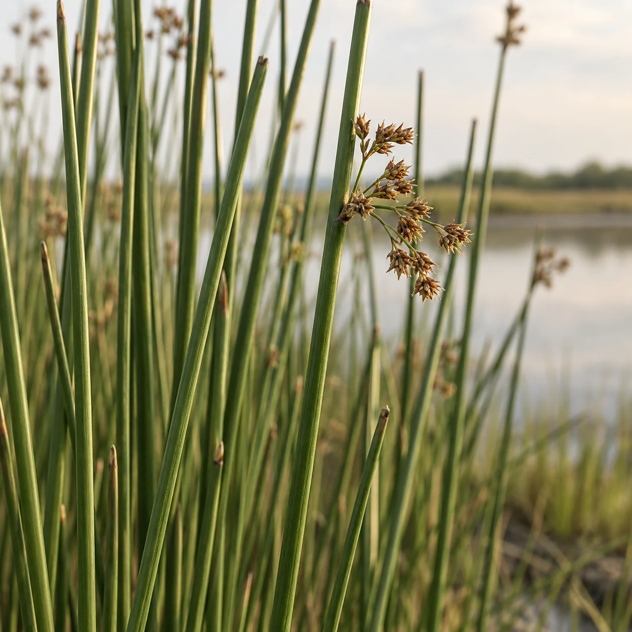 Illustrative foliage and seasonal detail of Soft Rush