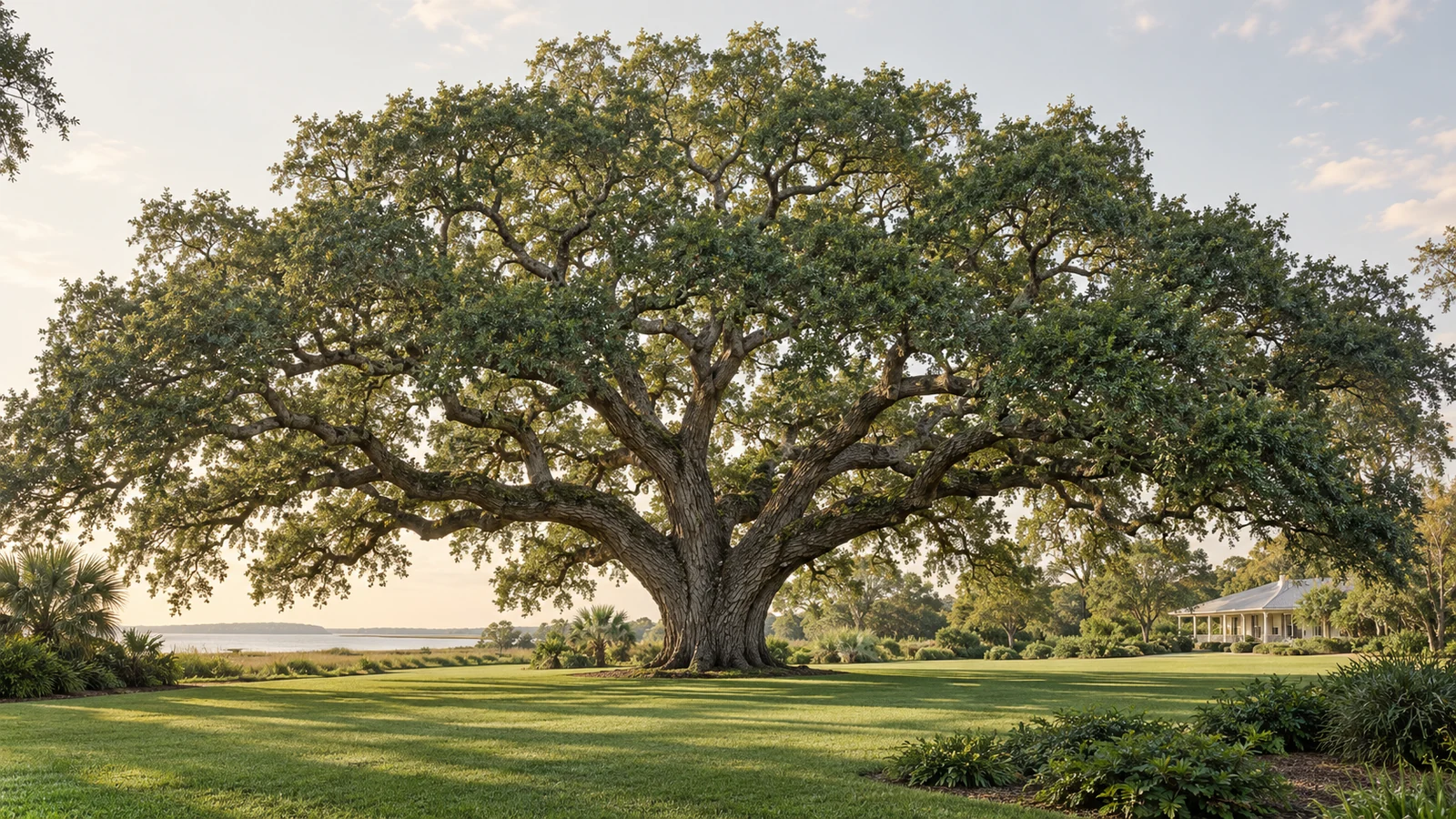Illustrative planting concept with Southern Live Oak