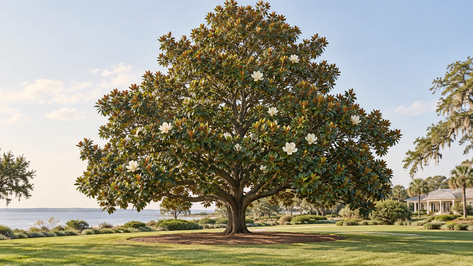 Illustrative planting concept with Southern Magnolia