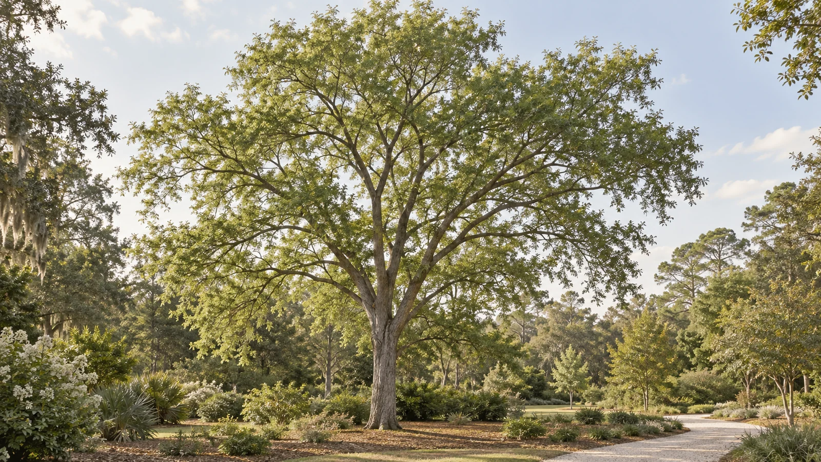 Illustrative planting concept with Winged Elm