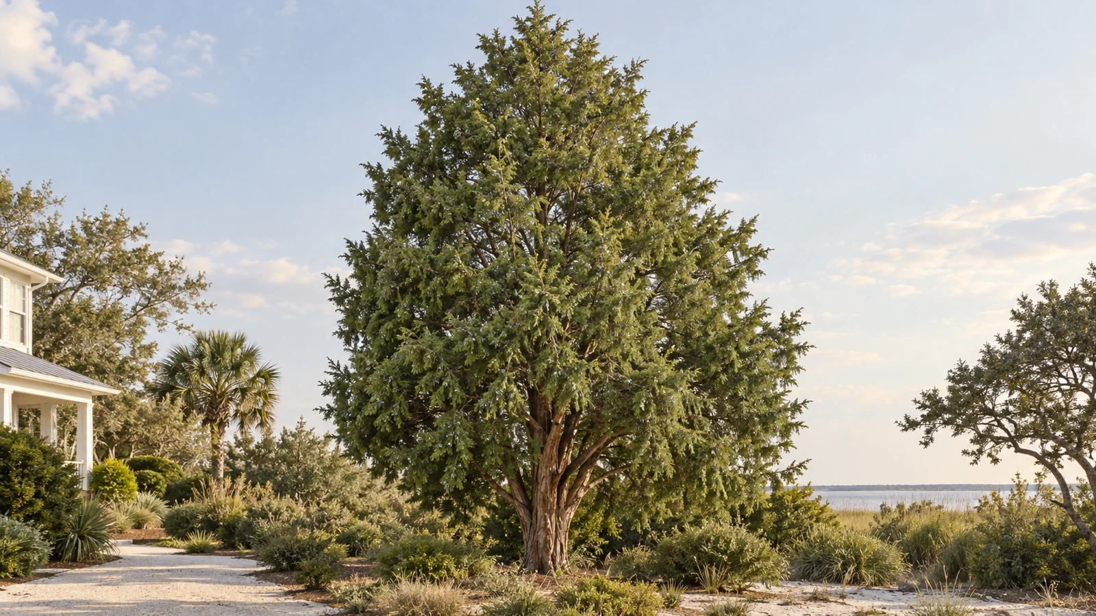 Illustrative planting concept with Southern Redcedar
