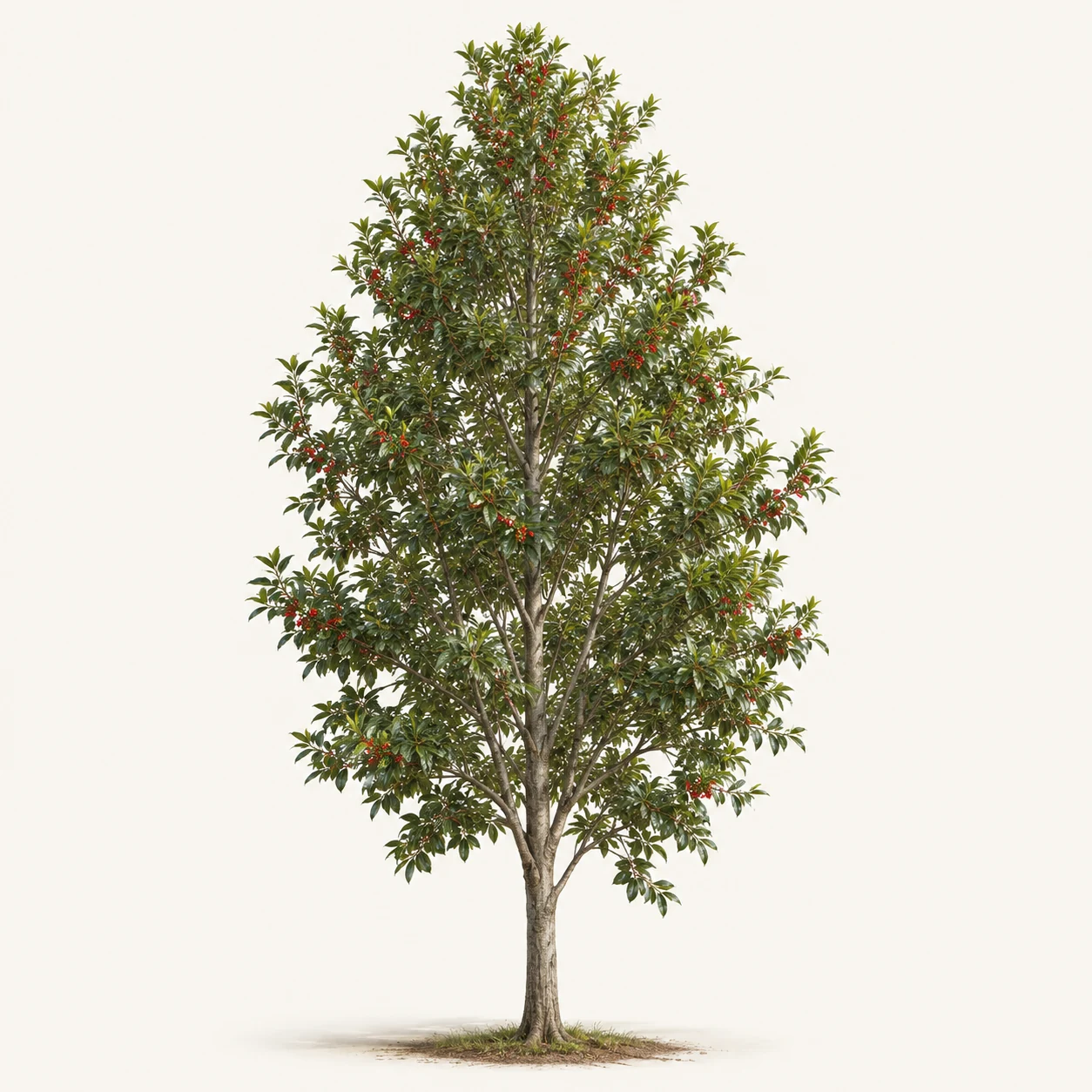 Illustrative whole-plant form of Dahoon Holly