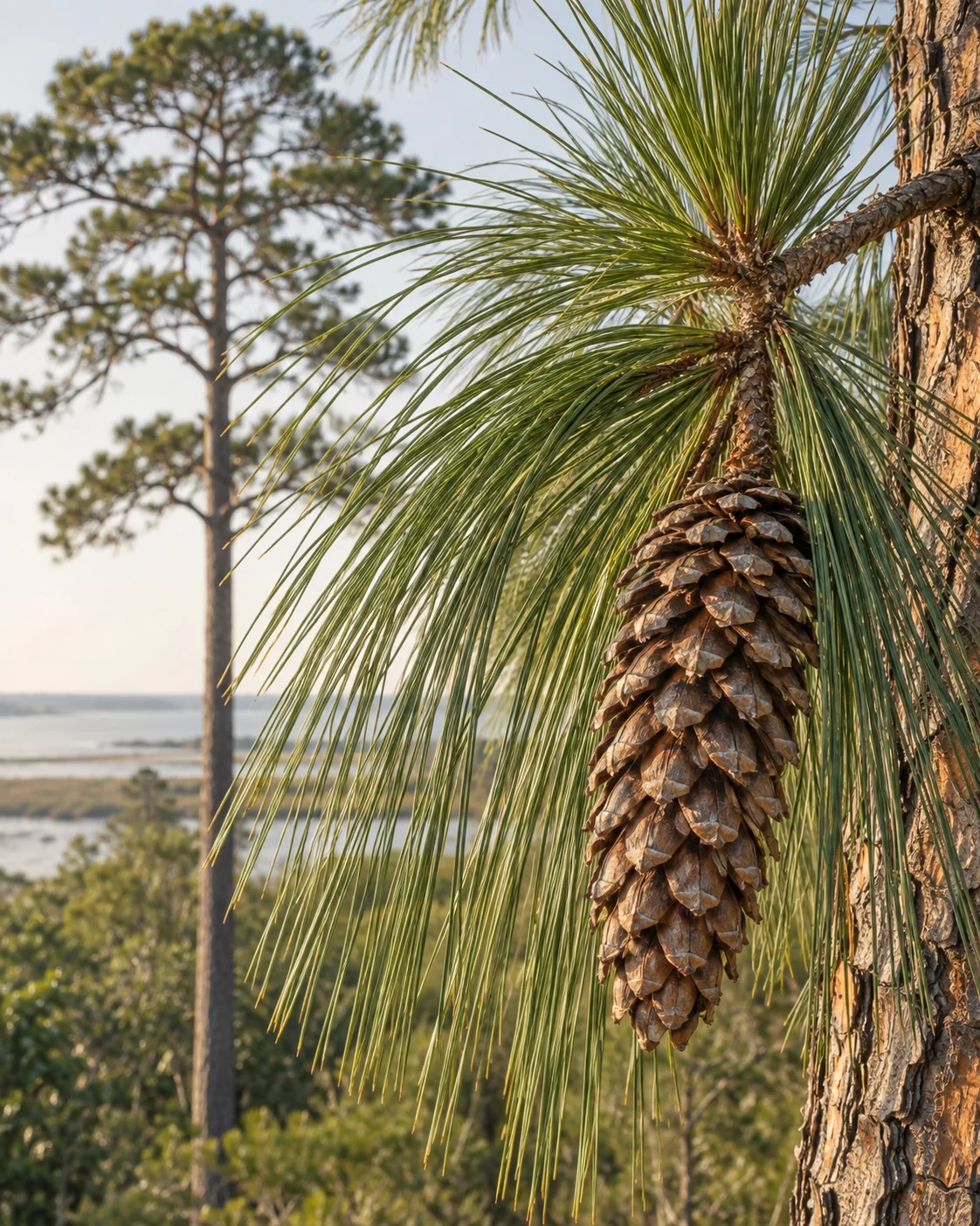 Illustrative foliage and seasonal detail of Longleaf Pine