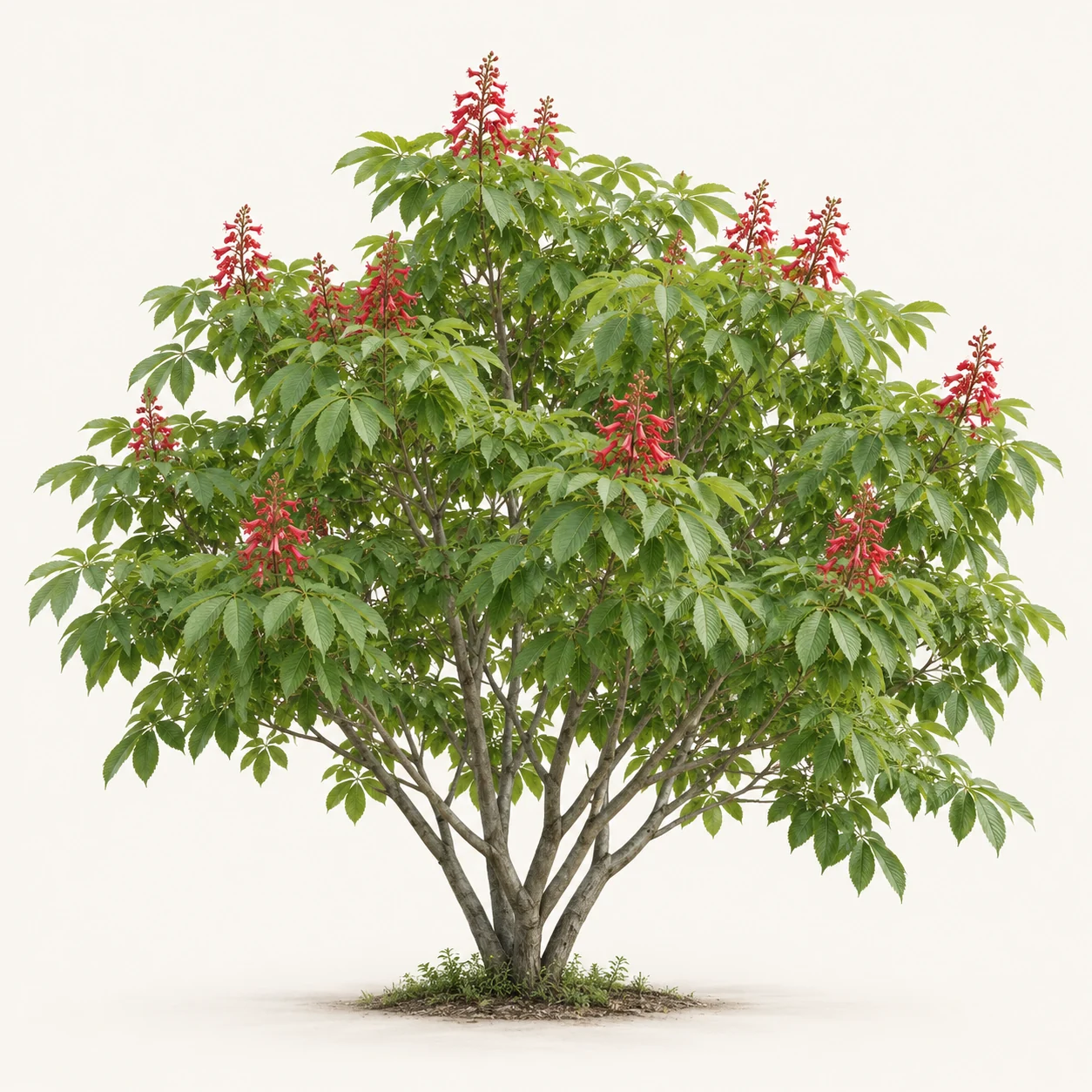 Illustrative whole-plant form of Red Buckeye