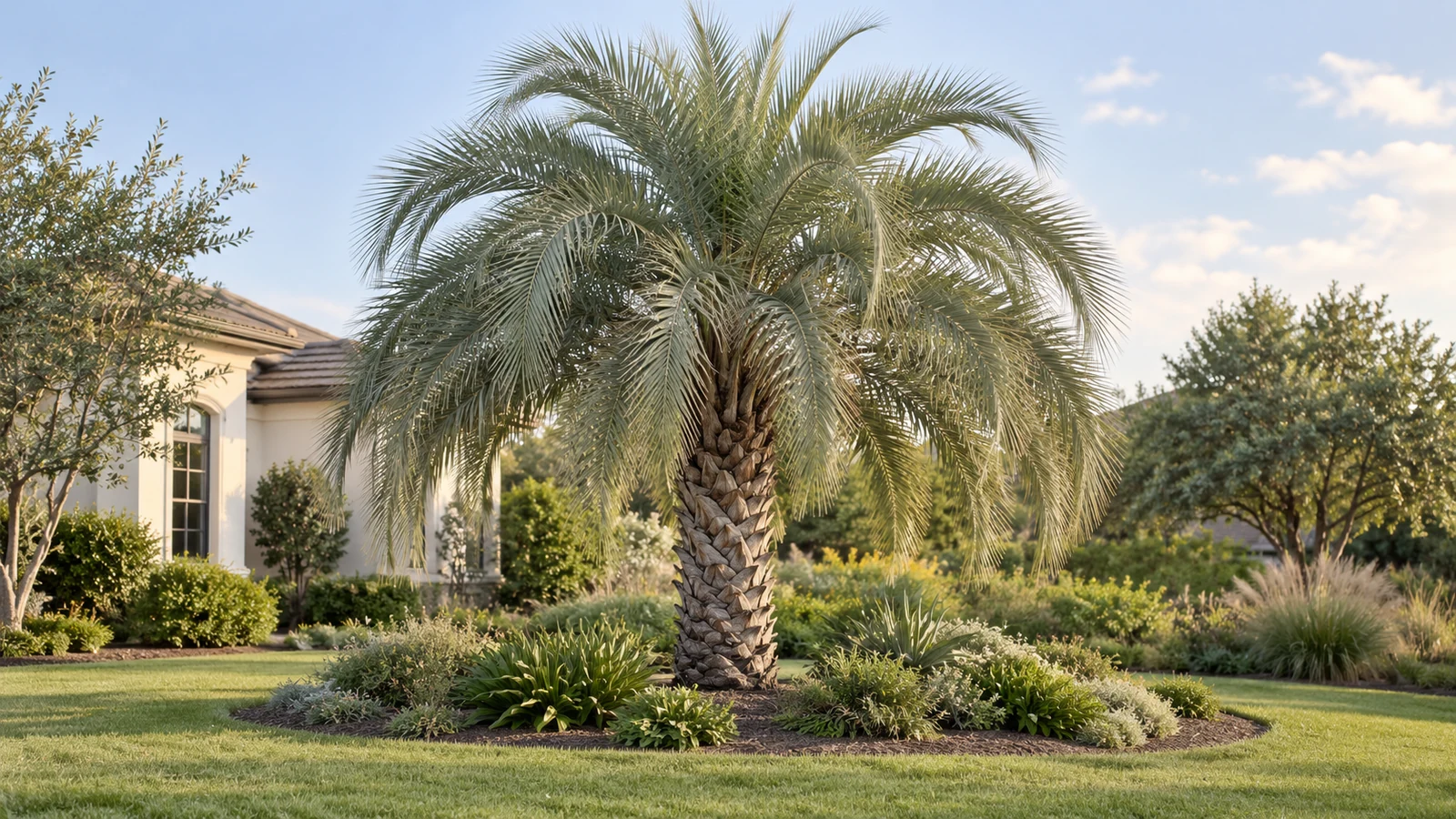 Illustrative planting concept with Pindo Palm