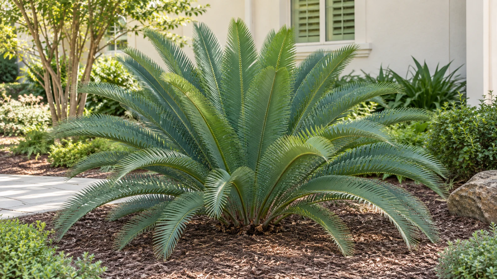 Illustrative planting concept with Chestnut Dioon