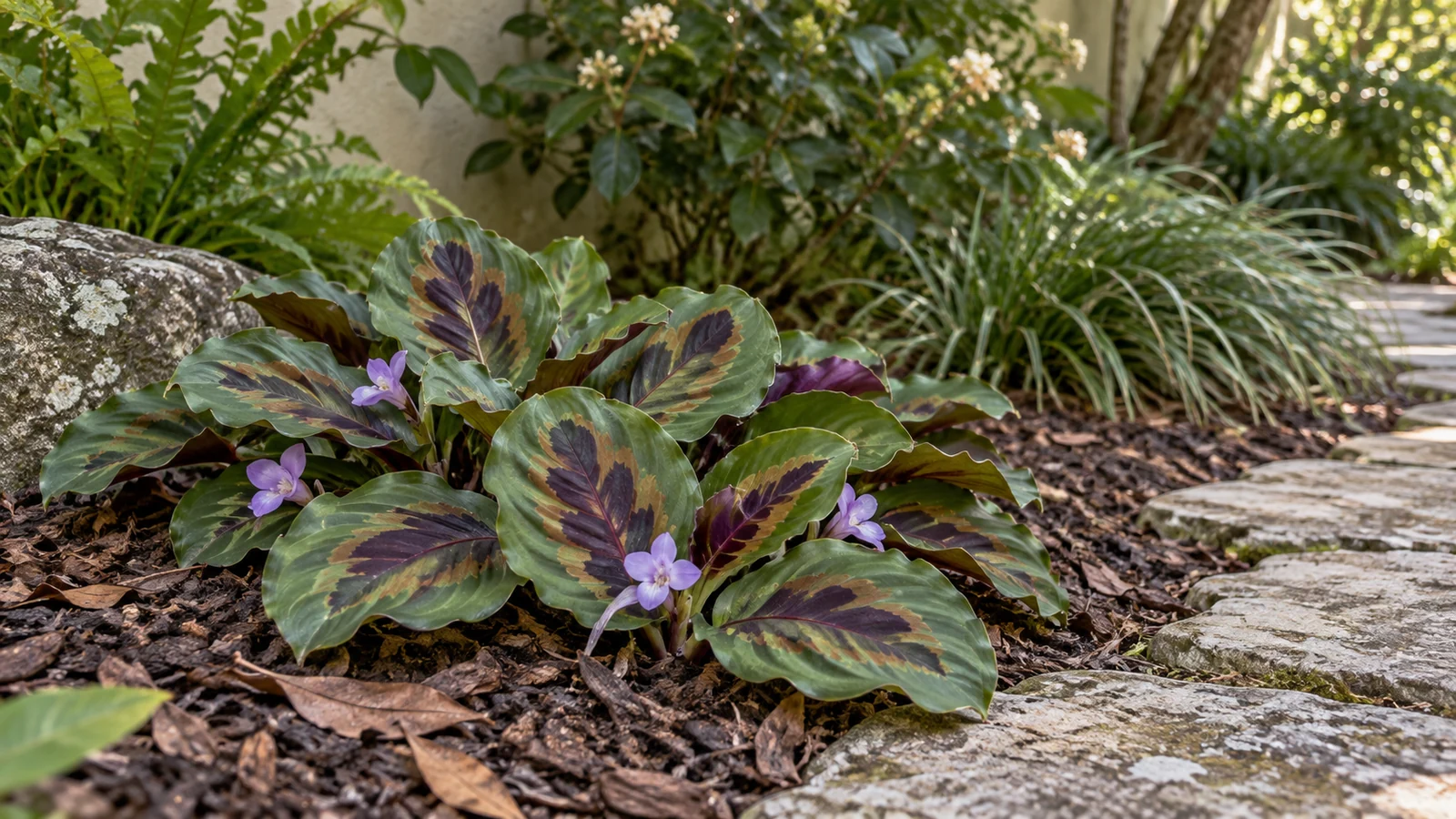 Illustrative planting concept with Peacock Ginger