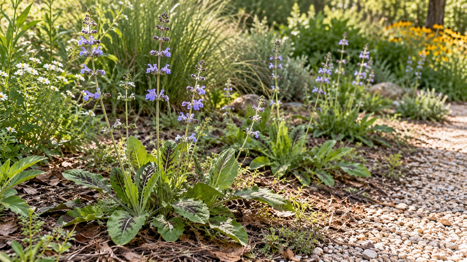 Illustrative planting concept with Lyreleaf Sage