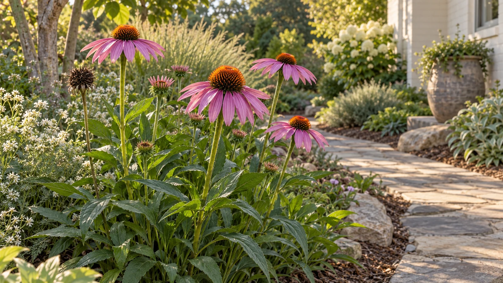 Illustrative planting concept with Purple Coneflower