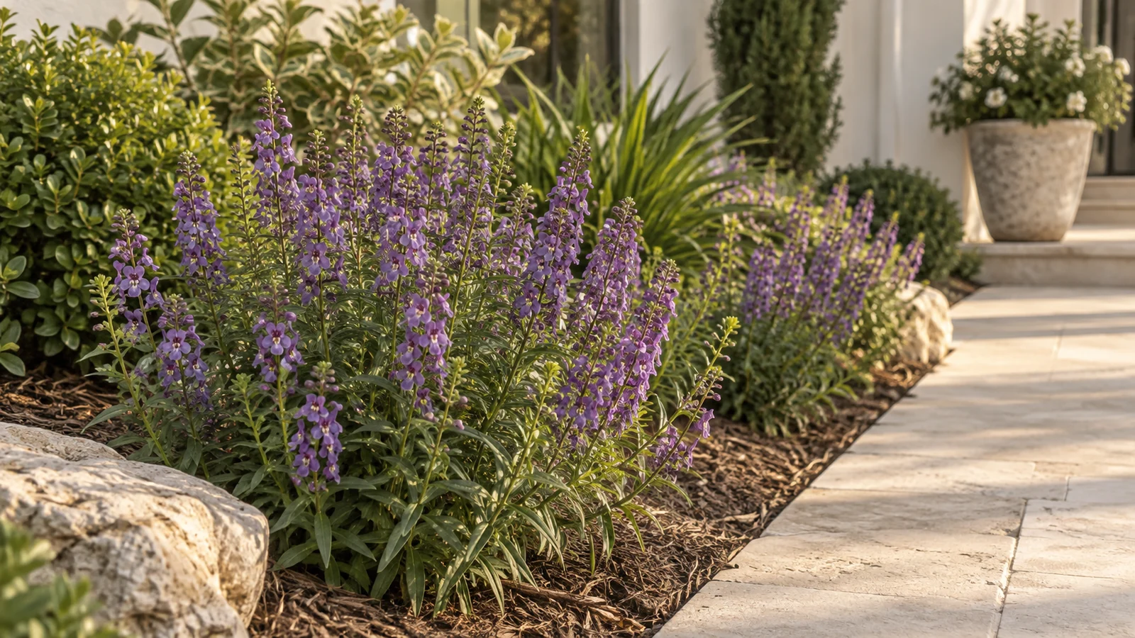 Illustrative planting concept with Angelonia