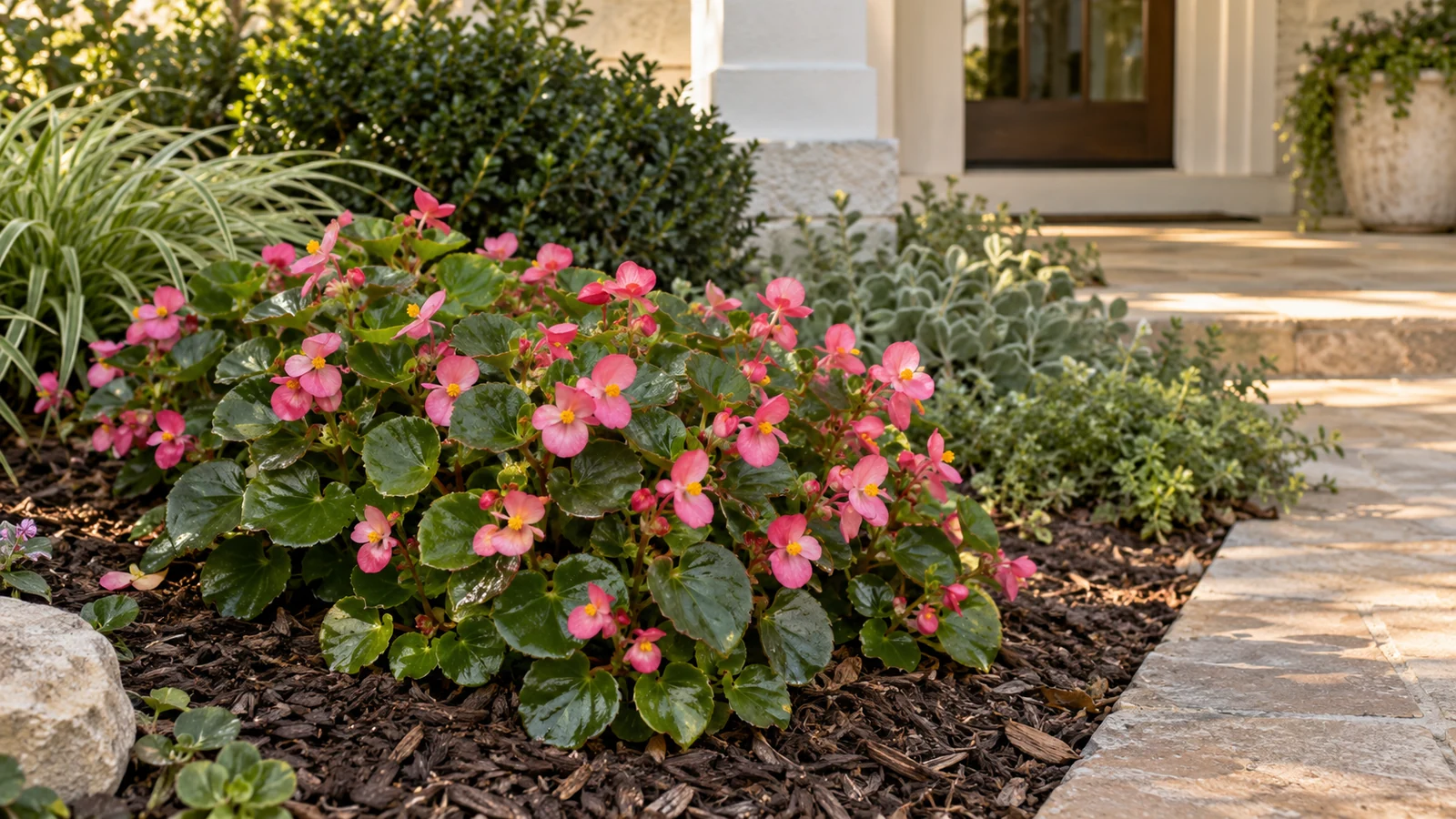 Illustrative planting concept with Wax Begonia