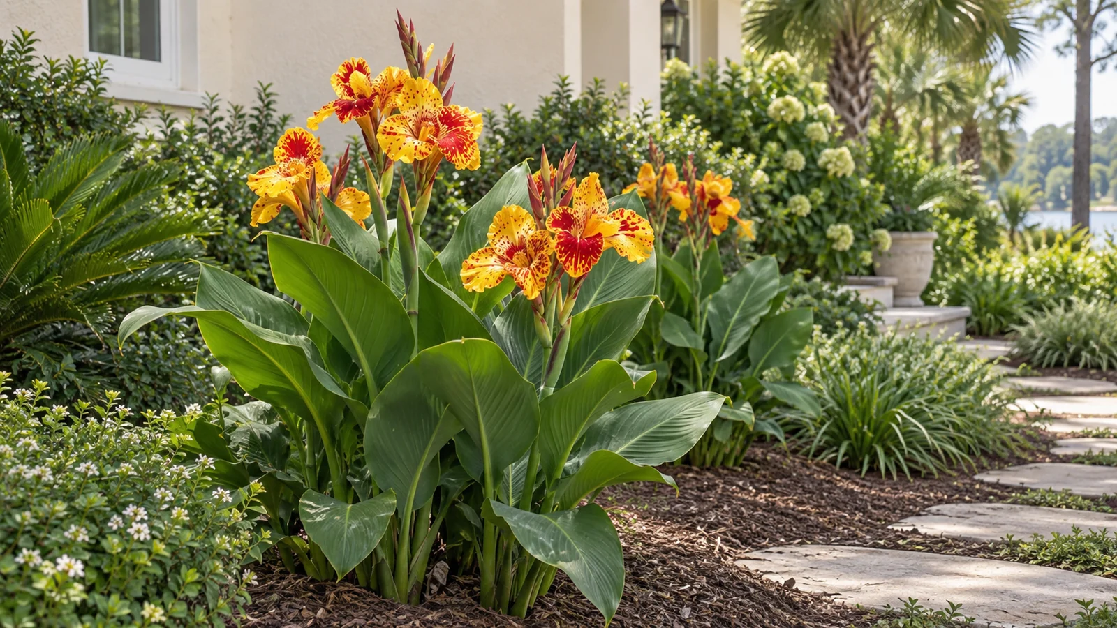 Illustrative planting concept with Compact Canna