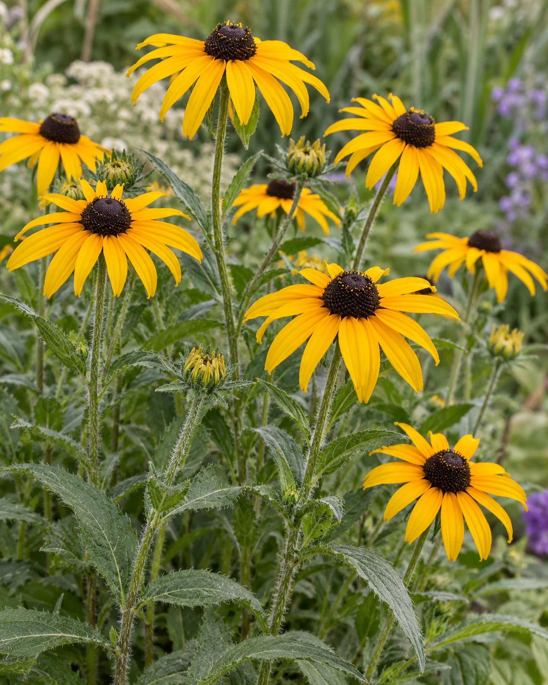 Illustrative foliage and seasonal detail of Black-Eyed Susan