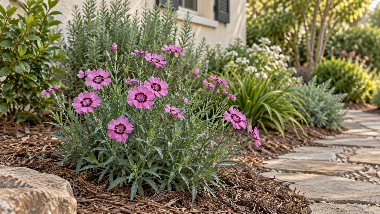 Illustrative planting concept with Dianthus
