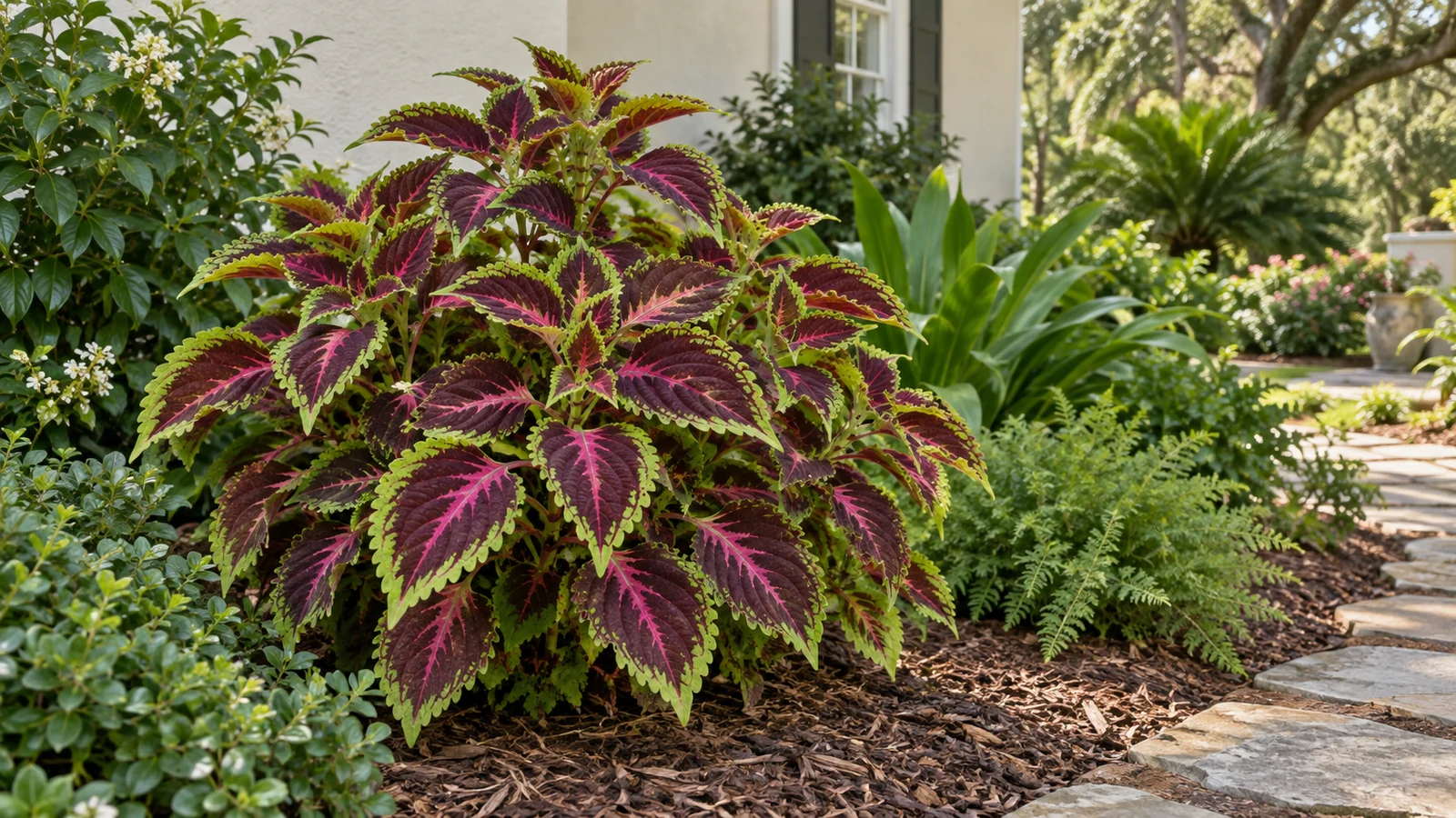 Illustrative planting concept with Coleus