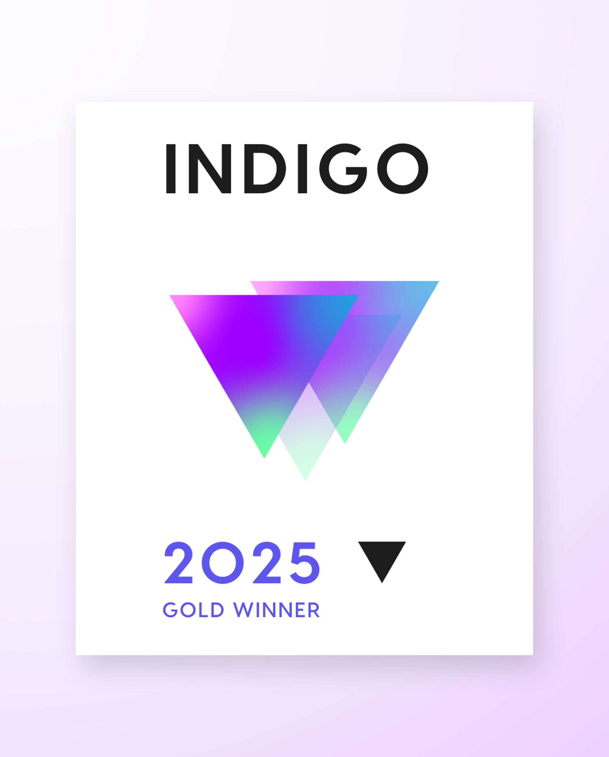 Jiayi wins the Indigo Gold Award!