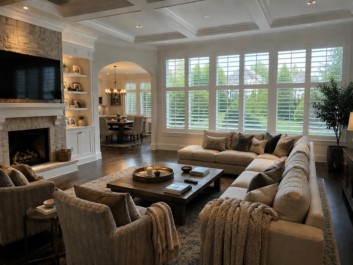 Shutters in a living room