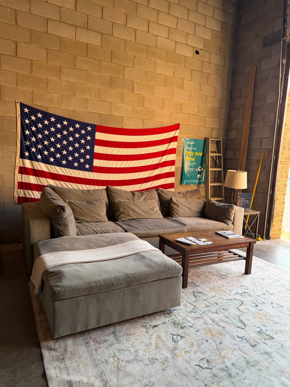 West Elm Sectional Sofa with Ottoman