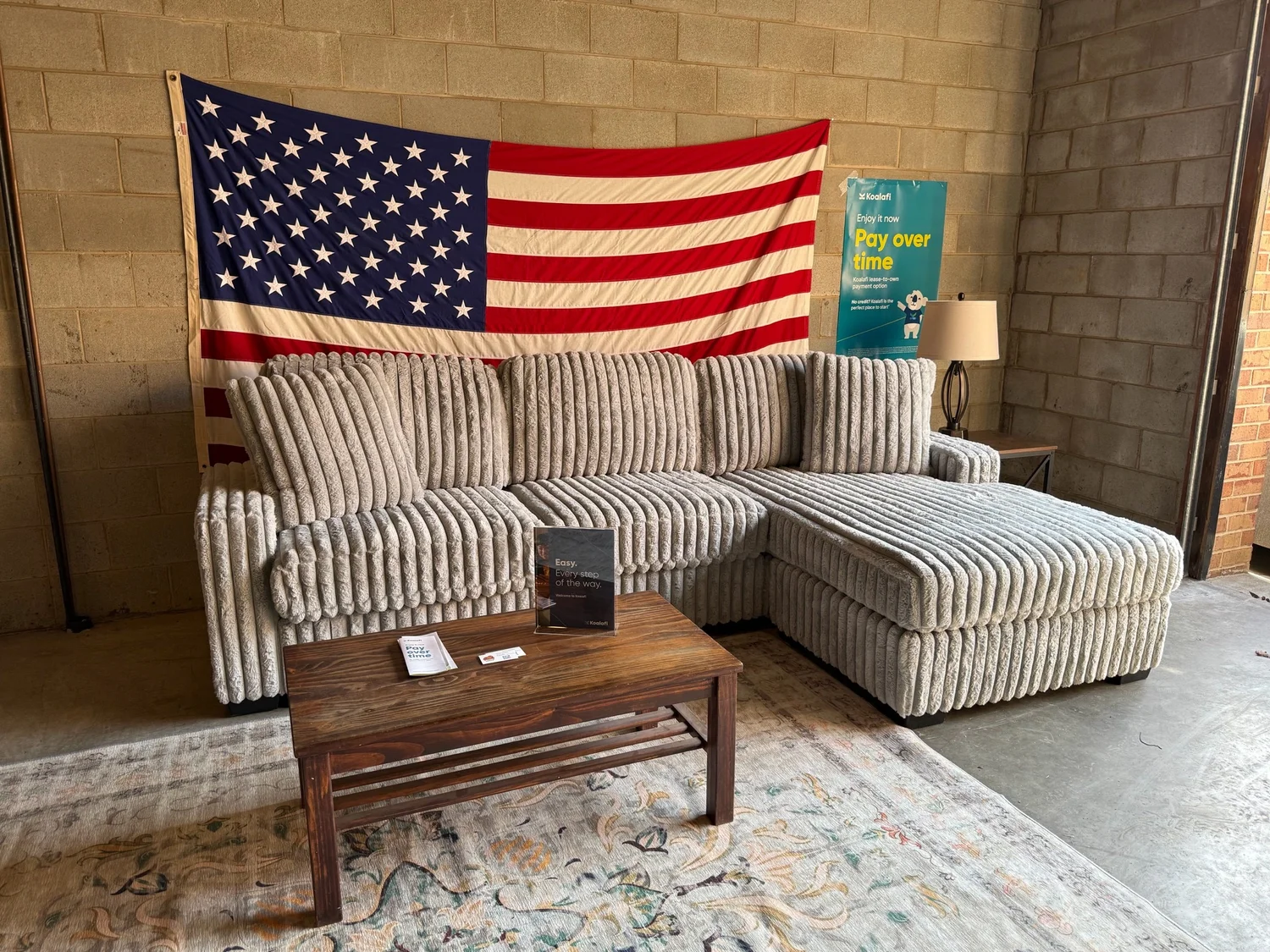 Brand New Plush Sectional Sofa w/ Reversible Chaise
