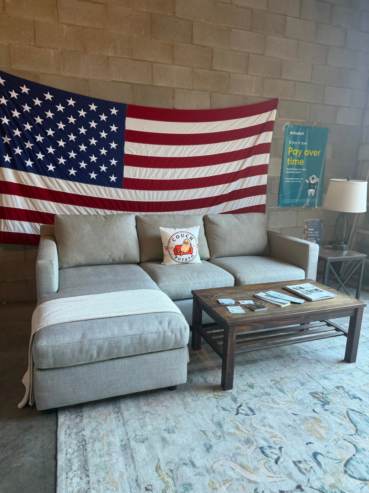 Crate & Barrel Sectional Sofa with Storage Chaise