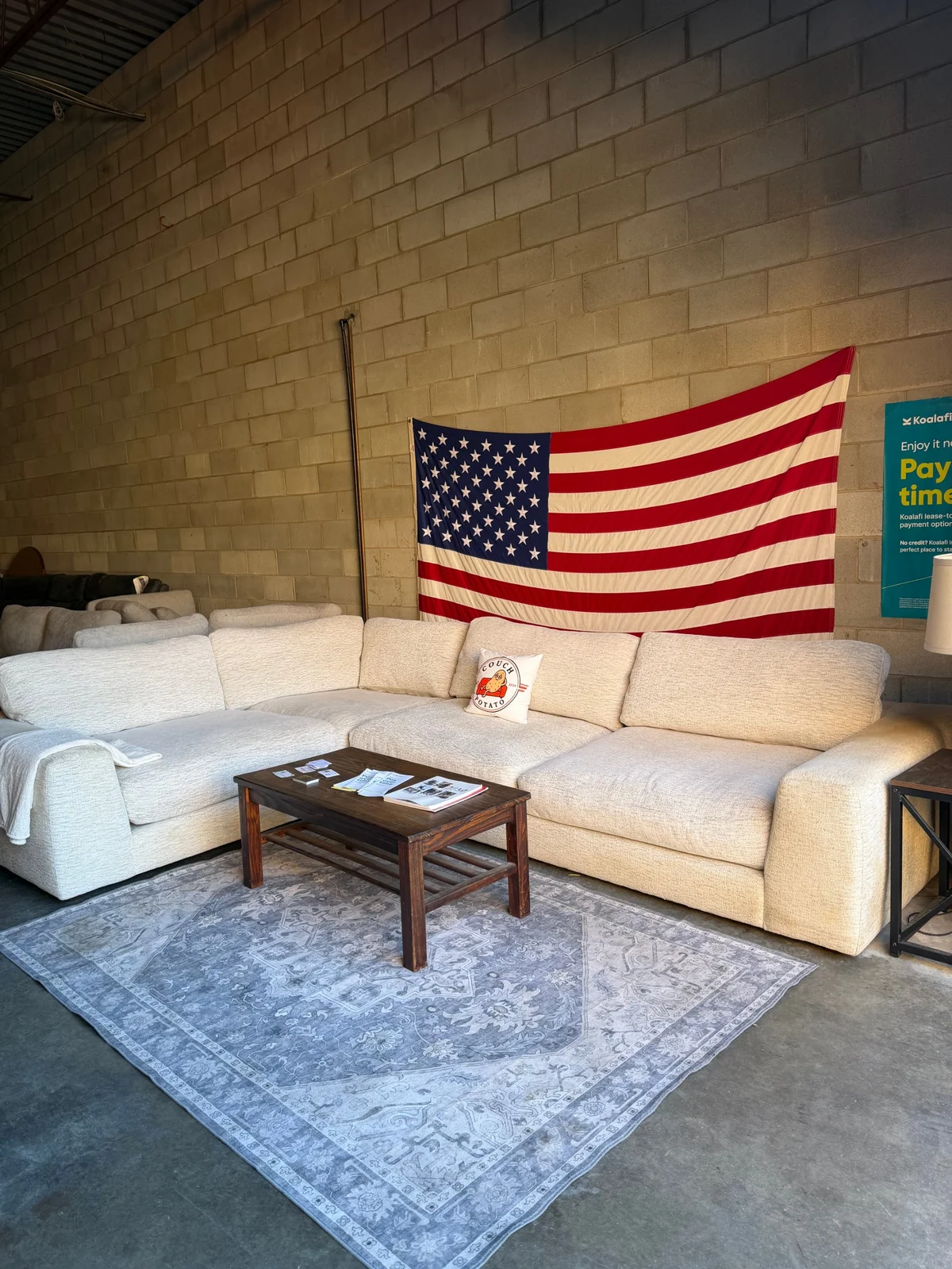 Cream Cindy Crawford Sectional Sofa