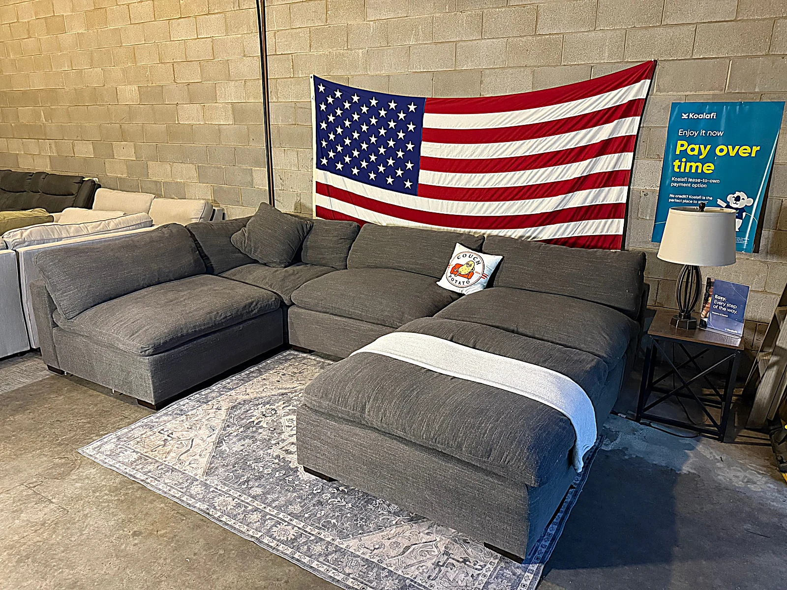 Grey Modular Cloud Sectional Sofa