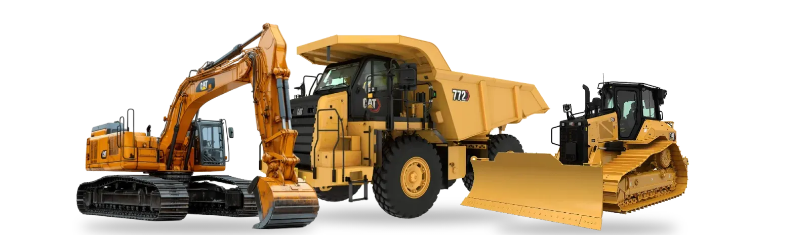 Excavator, dump truck and dozer for yellow goods finance