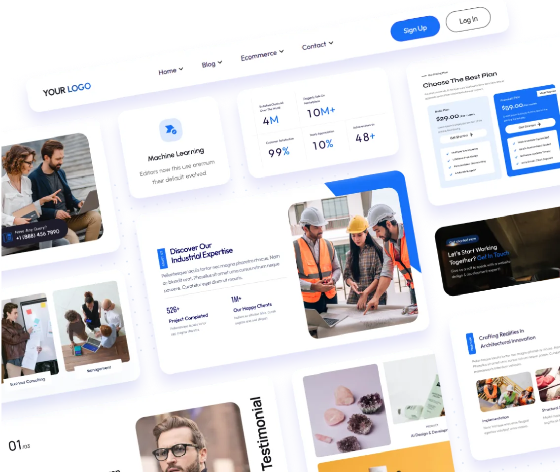 Kloudera-landing-radient-ui-library