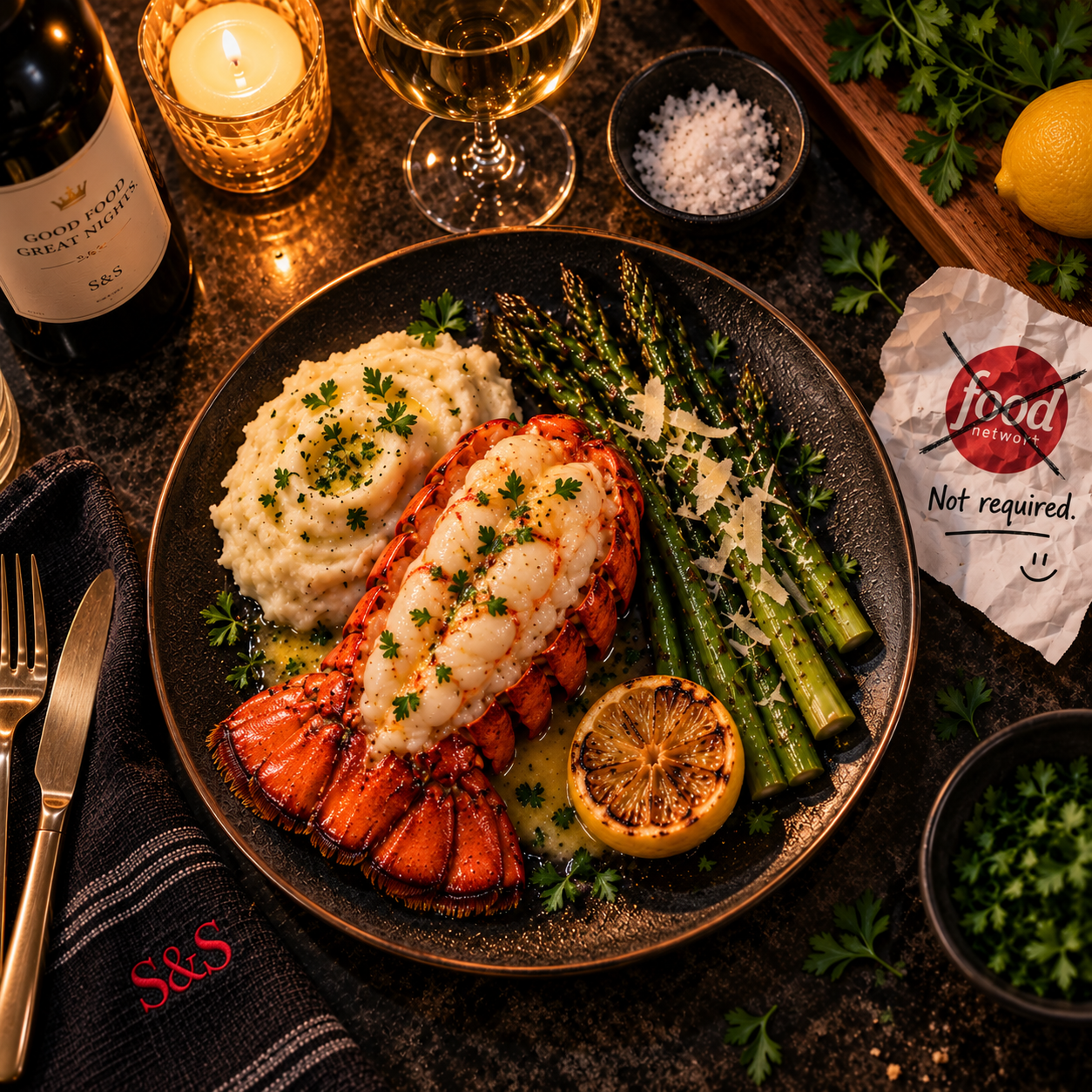Sizzle & Score lobster dinner