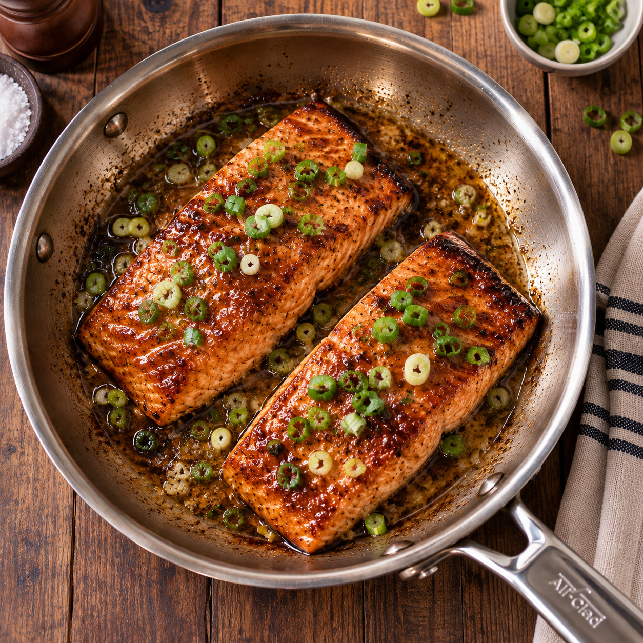 Brown Butter Maple Salmon with Maple-Miso Glaze