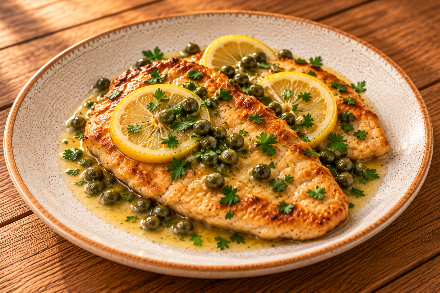 Chicken Piccata with Lemon-Caper Butter Sauce