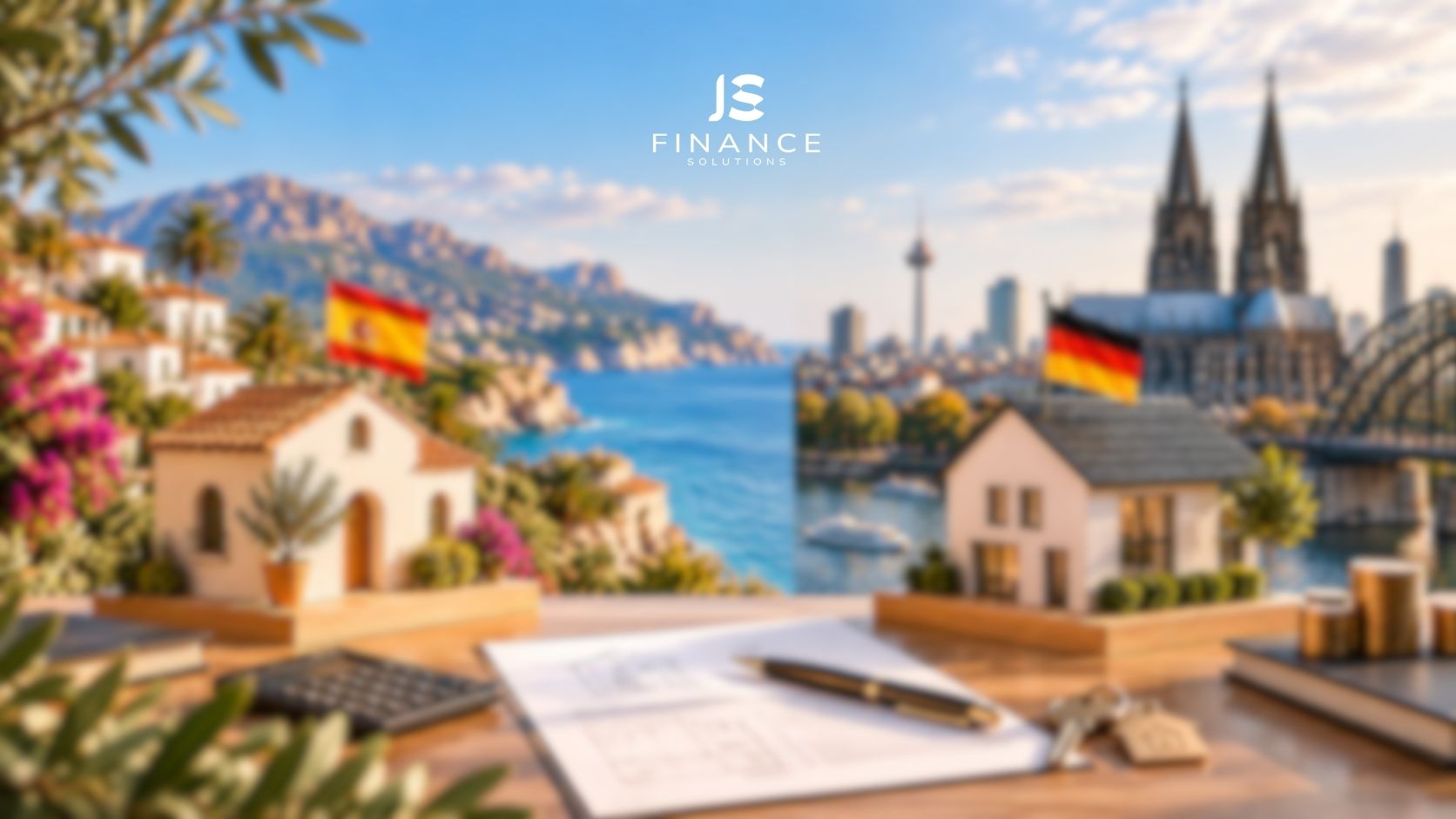 Baufinanzierung in Spanien vs. Deutschland – Vergleich von Hypotheken, Zinsen und Finanzierungsmöglichkeiten.
