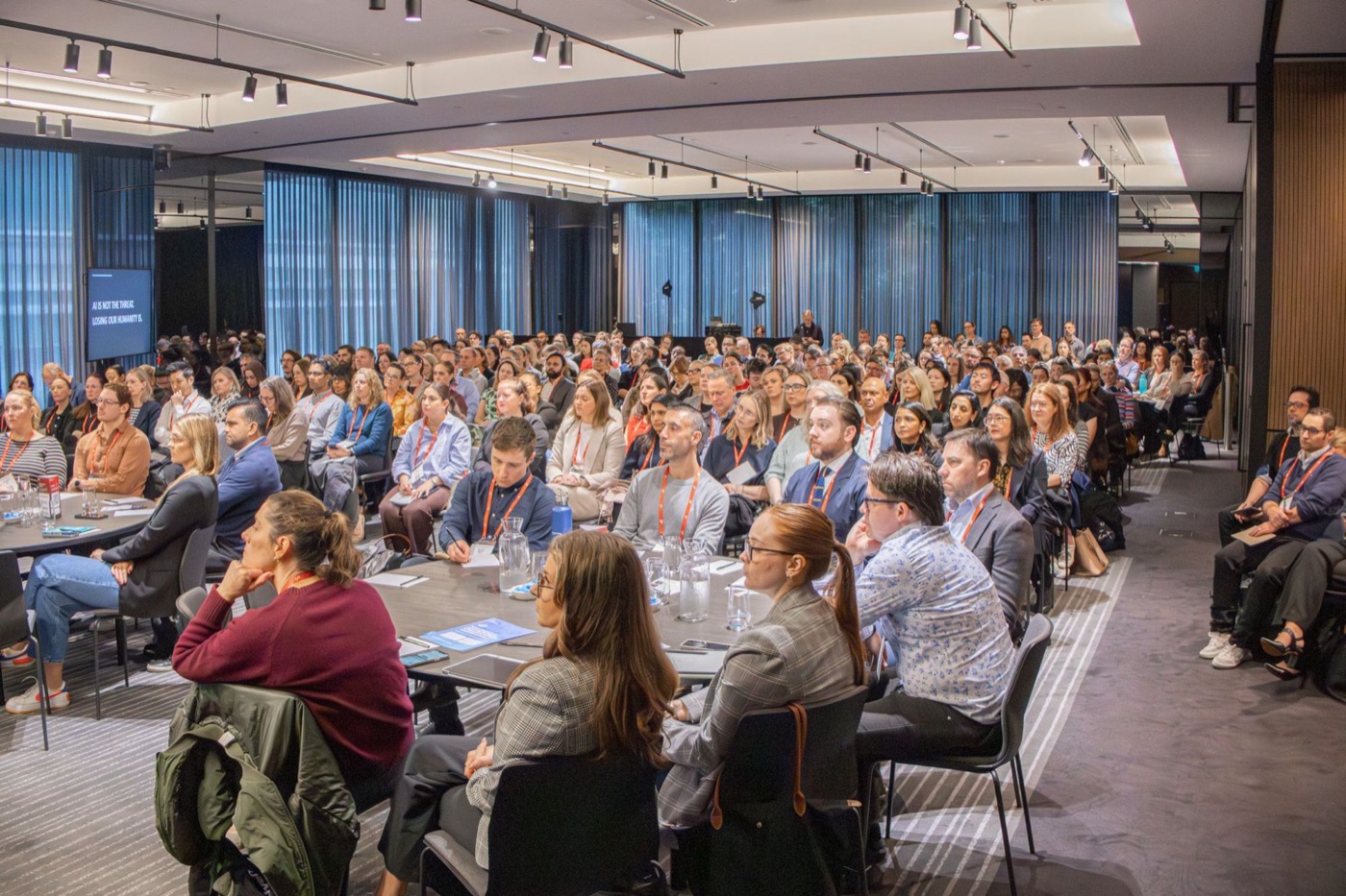 The CustomerTech World audience listening to a session