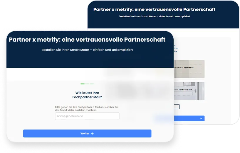 Partner-Bestellstrecke von metrify