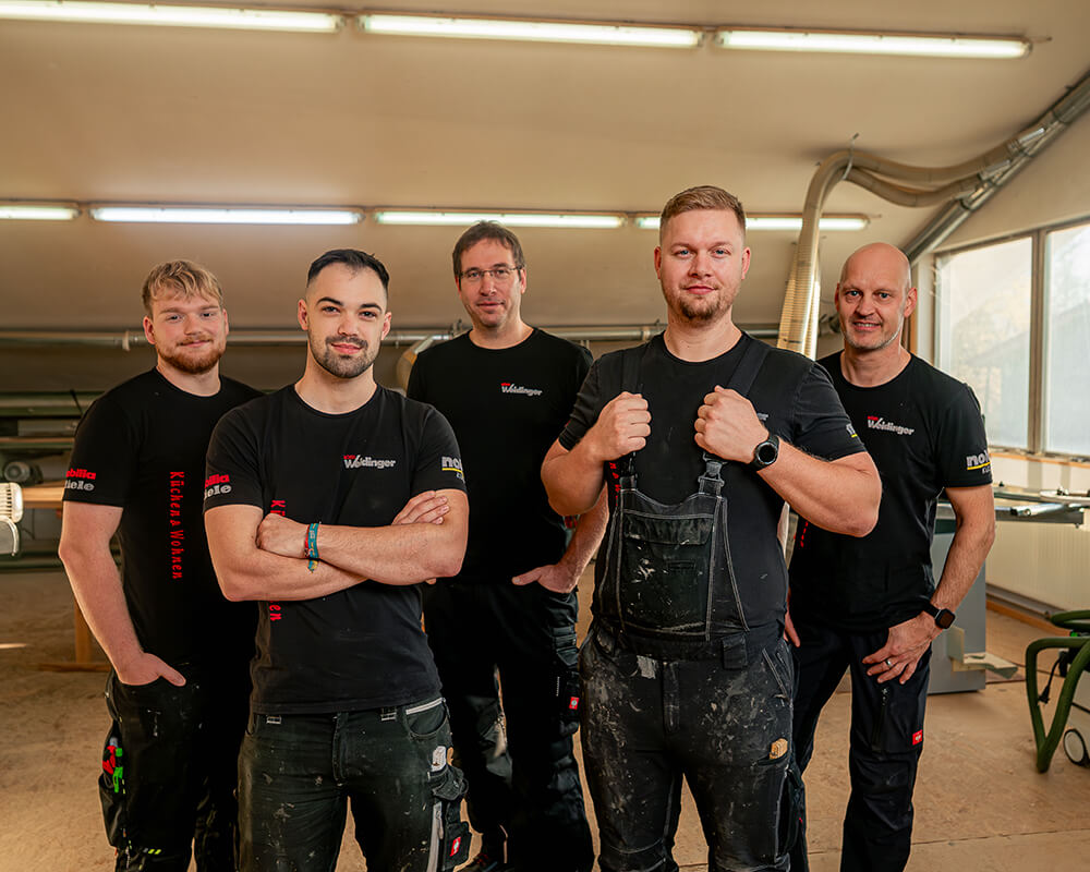 Das Montageteam von Möbel Weidinger