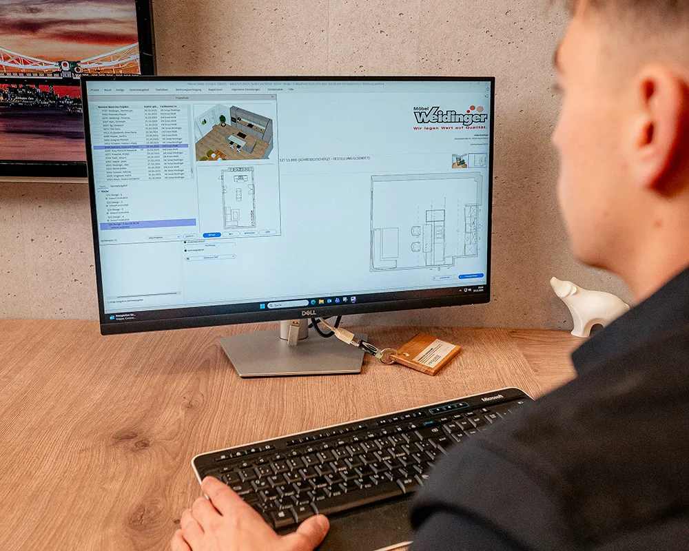 3D-Planung einer Küche am Computer