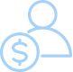 Icon of a person with a gear symbol, representing user settings or configuration.