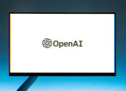 OpenAI logo on a screen