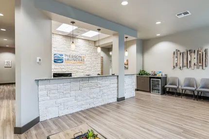Reception area at Pierson & Saunders Orthodontics.