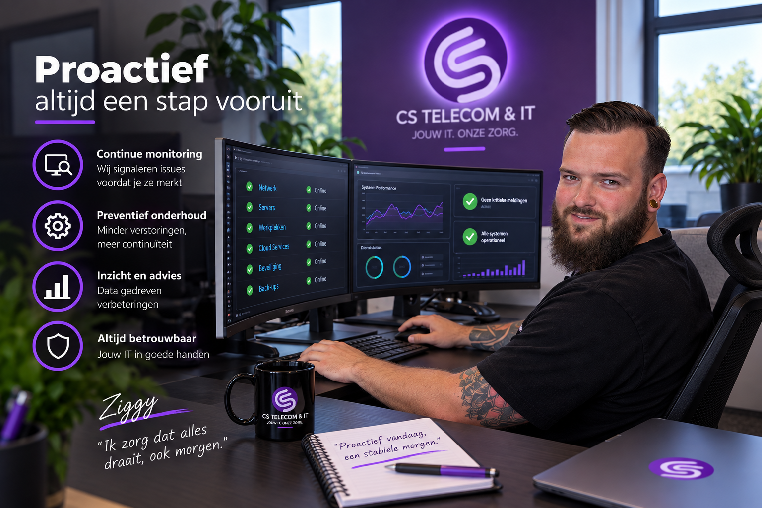 [background image] image of a busy tech company's office space (for a ai education tech company).