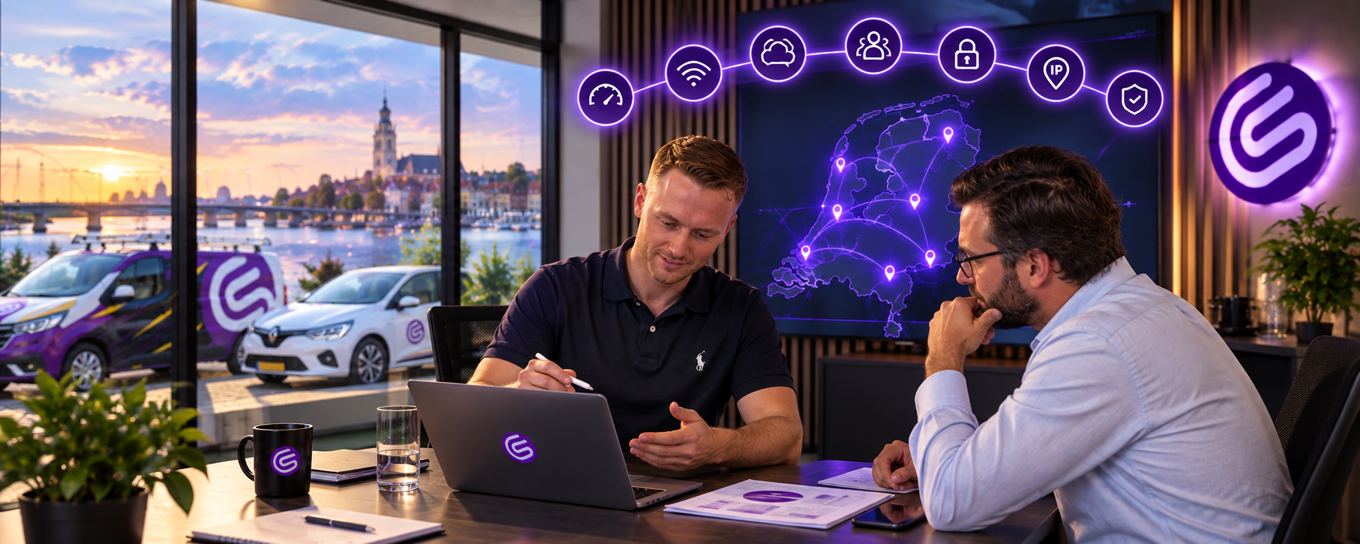 [background image] image of a busy tech company's office space (for a ai education tech company).