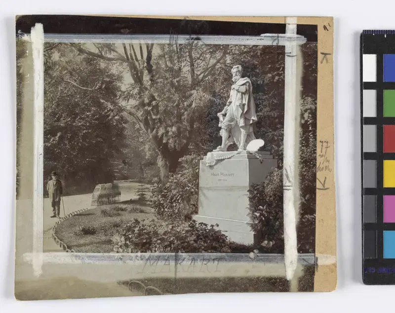 Das Makart-Denkmal im Wiener Stadtpark, Fotografie um 1900.