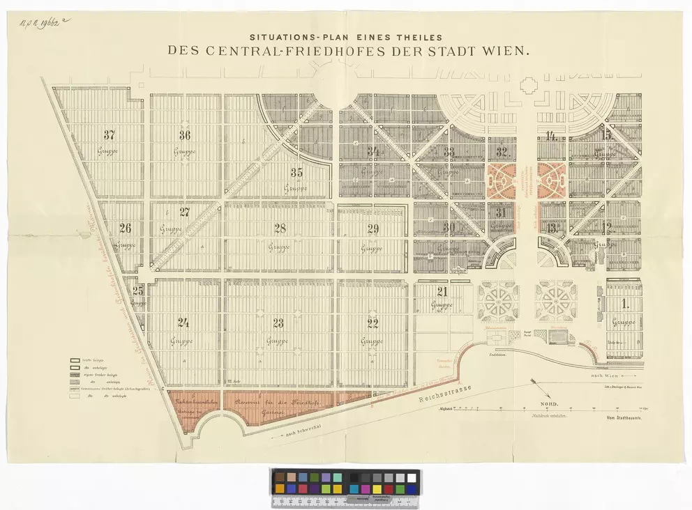 Situationsplan des Central-Friedhofes